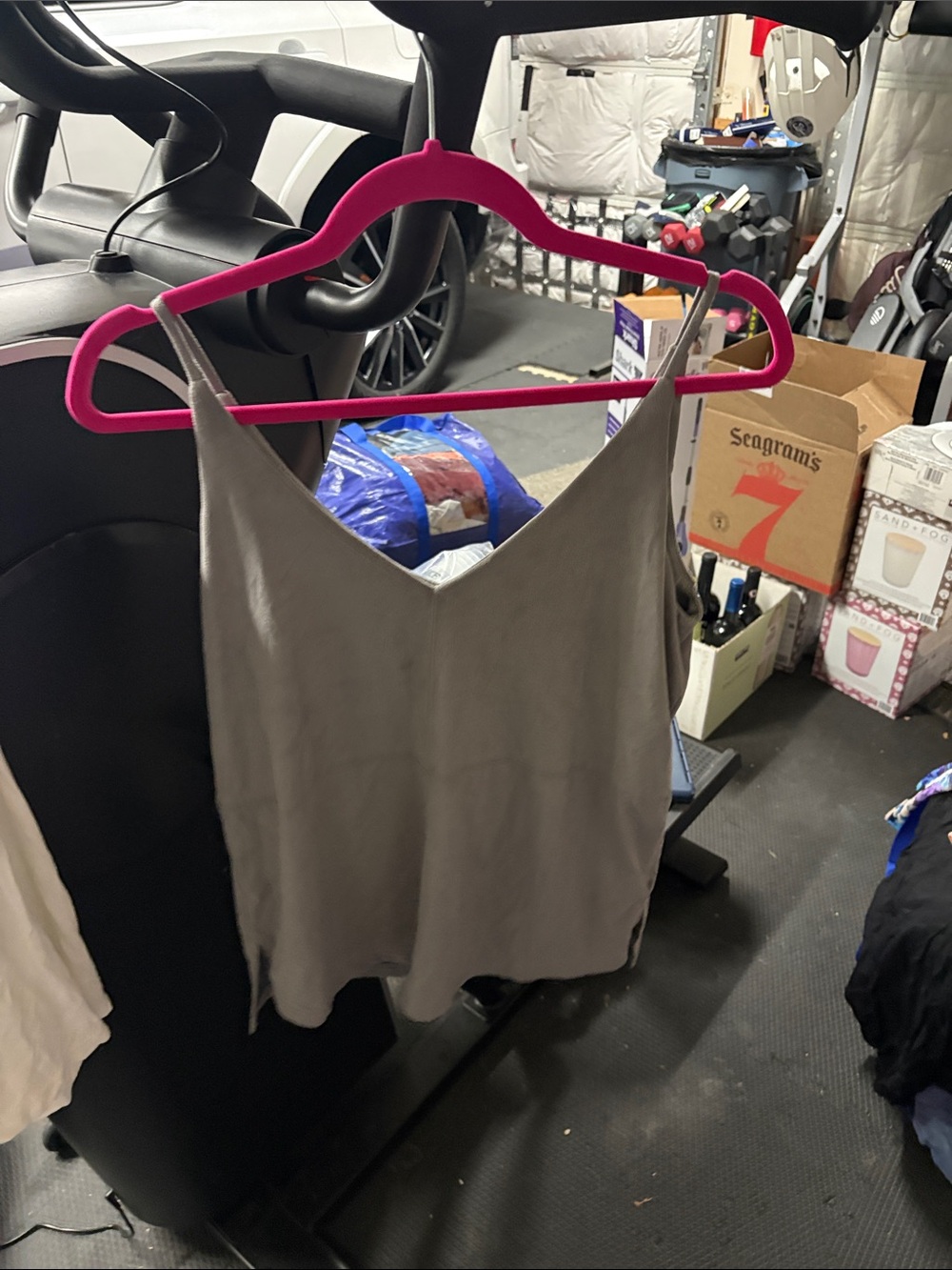 Stella Luce Olive V-Neck Sleeveless Tank Top